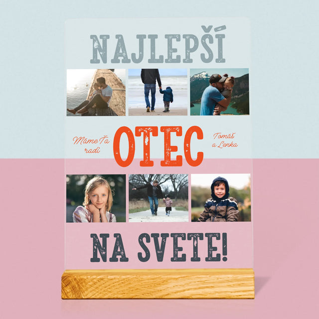 Fotokoláž: Najlepší Otec Na Svete Fotografie - Tlač Na Akrylové Sklo 