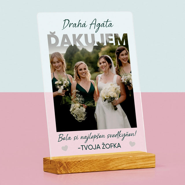 Fotografia A Podpis: Bola Si Najlepšou Svedkyňou - Tlač Na Akrylové Sklo 