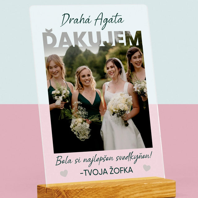 Fotografia A Podpis: Bola Si Najlepšou Svedkyňou - Tlač Na Akrylové Sklo 