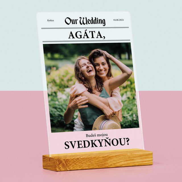 Fotografia A Podpis: Vysnívaná Svedkyňa - Tlač Na Akrylové Sklo 