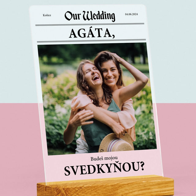 Fotografia A Podpis: Vysnívaná Svedkyňa - Tlač Na Akrylové Sklo 