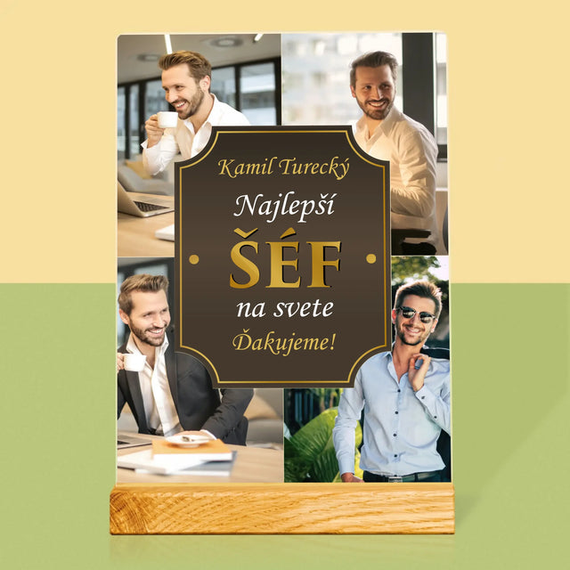 Fotokoláž: Najlepší Šéf Na Svete - Tlač Na Akrylové Sklo 