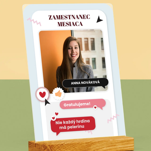 Fotografia A Podpis: Zamestnanec Mesiaca - Tlač Na Akrylové Sklo 