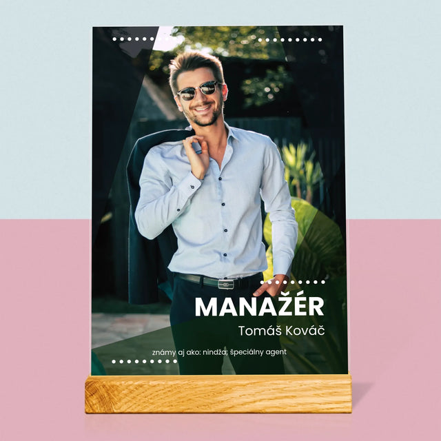 Fotografia A Podpis: Manažér - Tlač Na Akrylové Sklo 