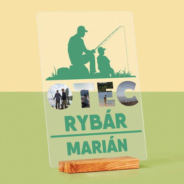 Slovo Z Fotografií: Otec Rybár - Tlač Na Akrylové Sklo 