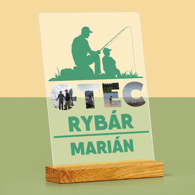 Slovo Z Fotografií: Otec Rybár - Tlač Na Akrylové Sklo 