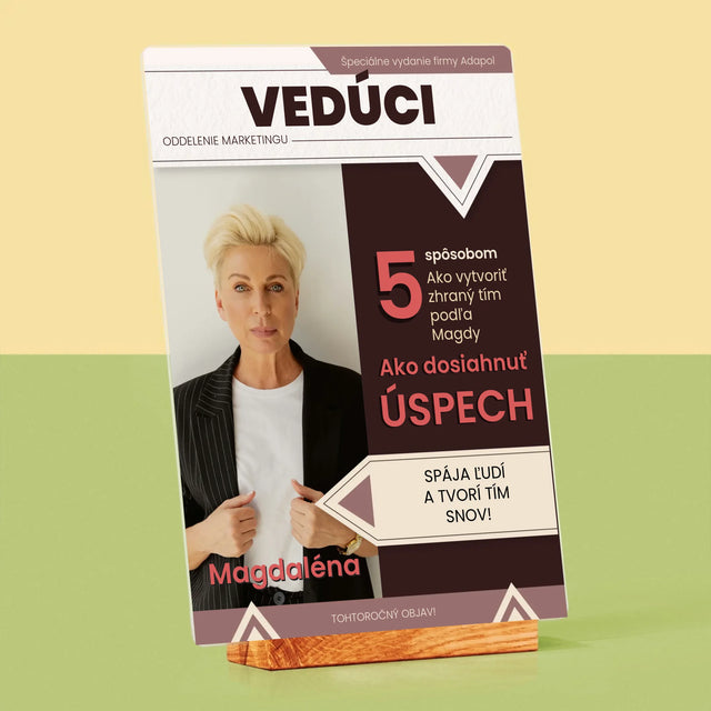 Obálka Časopisu: Vedúci - Tlač Na Akrylové Sklo 