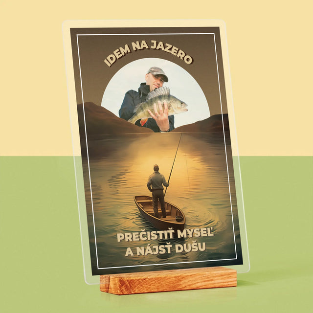 Fotografia A Podpis: Idem Na Jazero - Tlač Na Akrylové Sklo 