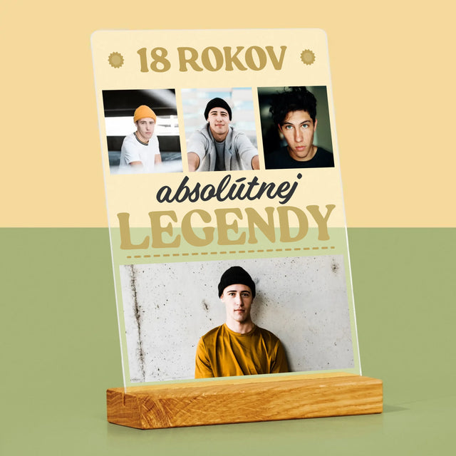 Fotokoláž: 18 Rokov Absolútnej Legendy - Tlač Na Akrylové Sklo 