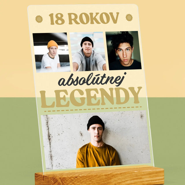 Fotokoláž: 18 Rokov Absolútnej Legendy - Tlač Na Akrylové Sklo 