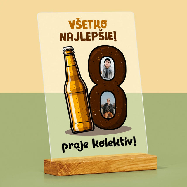 Fotokoláž: 18 Pivo - Tlač Na Akrylové Sklo 