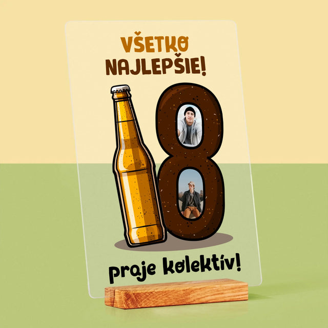 Fotokoláž: 18 Pivo - Tlač Na Akrylové Sklo 