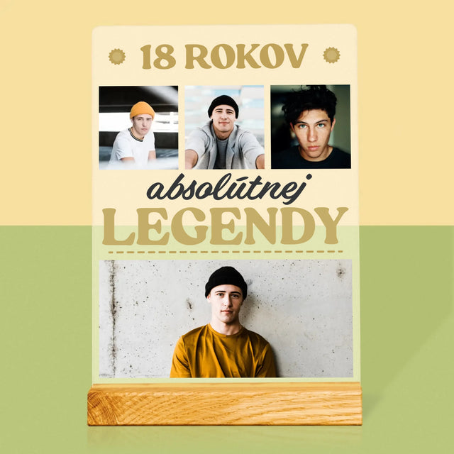 Fotokoláž: 18 Rokov Absolútnej Legendy - Tlač Na Akrylové Sklo 