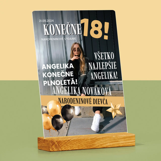 Obálka Časopisu: Konečne 18 - Tlač Na Akrylové Sklo 