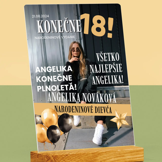 Obálka Časopisu: Konečne 18 - Tlač Na Akrylové Sklo 