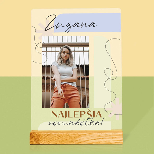 Fotografia A Podpis: Najlepšia Osemnástka - Tlač Na Akrylové Sklo 