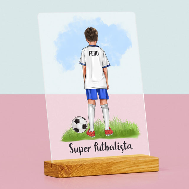 Tvorenie Postavy: Malý Futbalista - Tlač Na Akrylové Sklo 