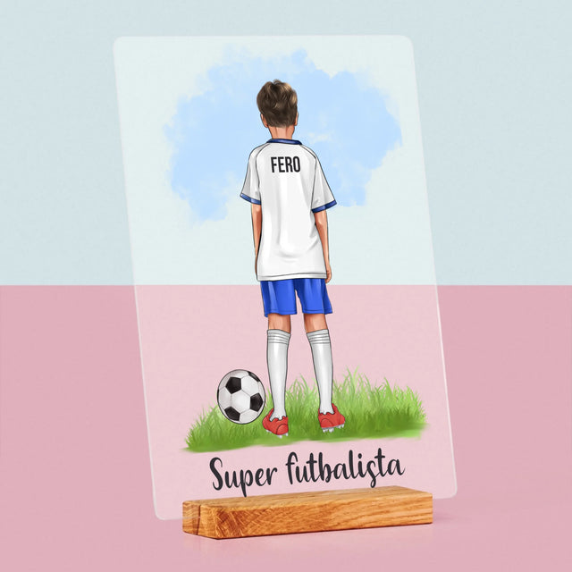 Tvorenie Postavy: Malý Futbalista - Tlač Na Akrylové Sklo 