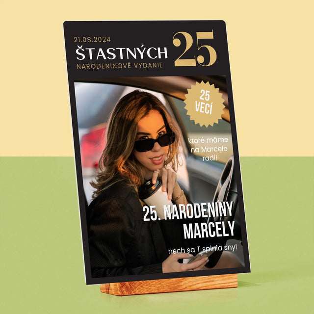 Obálka Časopisu: Štastných 25 - Tlač Na Akrylové Sklo 