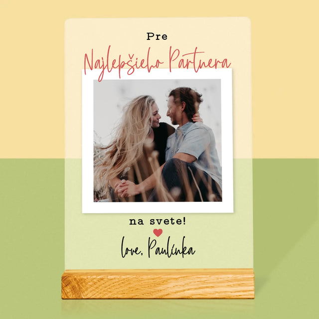 Fotografia A Podpis: Pre Najlepšieho Partnera - Tlač Na Akrylové Sklo 