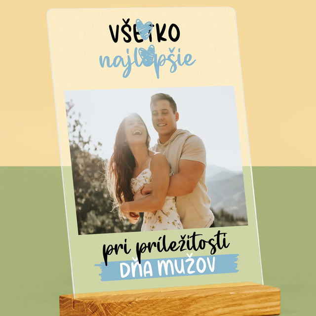 Fotografia A Podpis: Všetko Najlepšiu K Dňu Mužov - Tlač Na Akrylové Sklo 