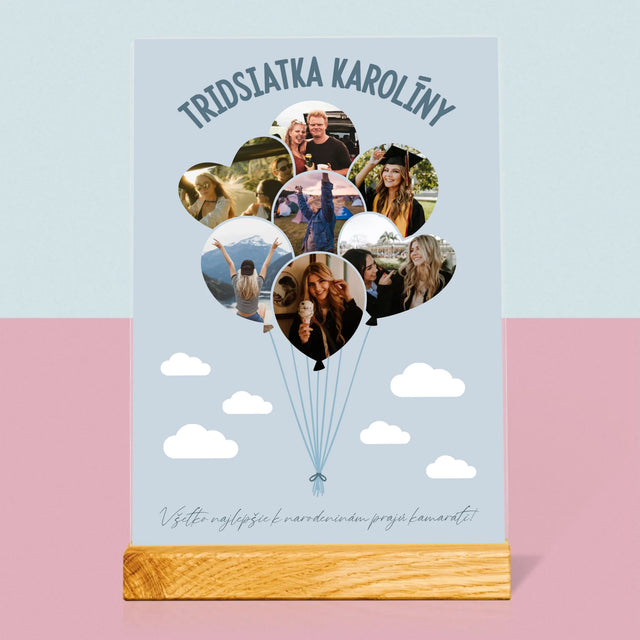 Tvar Z Fotografií: Tridsiatka Balóny - Tlač Na Akrylové Sklo 