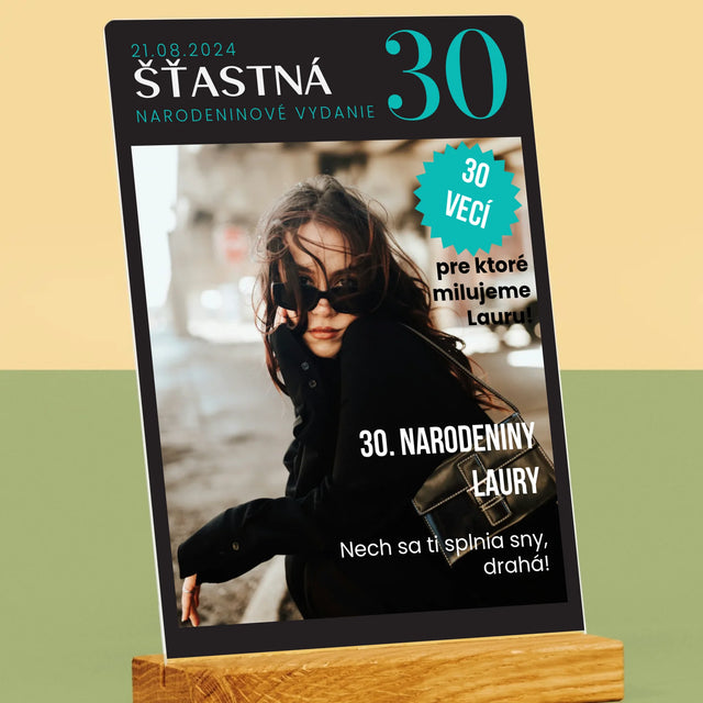 Obálka Časopisu: Šťastná 30 - Tlač Na Akrylové Sklo 