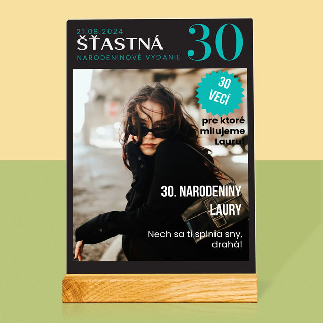 Obálka Časopisu: Šťastná 30 - Tlač Na Akrylové Sklo 