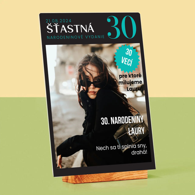 Obálka Časopisu: Šťastná 30 - Tlač Na Akrylové Sklo 