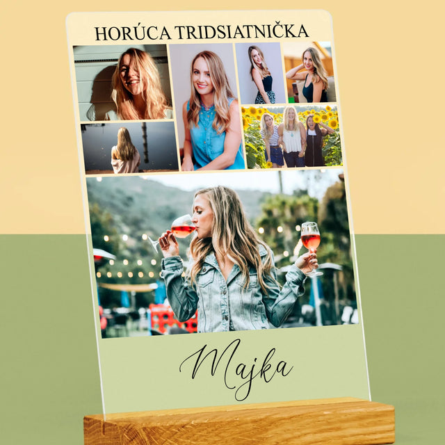 Fotokoláž: Horúca Tridsiatnička - Tlač Na Akrylové Sklo 