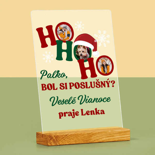 Fotokoláž: Ho Ho Ho - Tlač Na Akrylové Sklo 