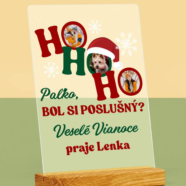 Fotokoláž: Ho Ho Ho - Tlač Na Akrylové Sklo 