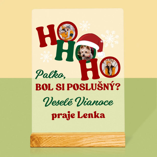Fotokoláž: Ho Ho Ho - Tlač Na Akrylové Sklo 