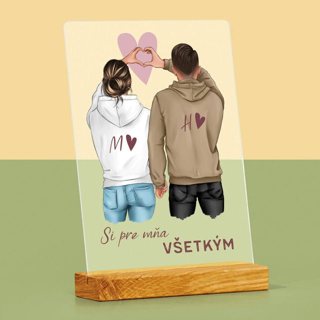 Tvorenie Postavy: Pár Srdce - Tlač Na Akrylové Sklo 