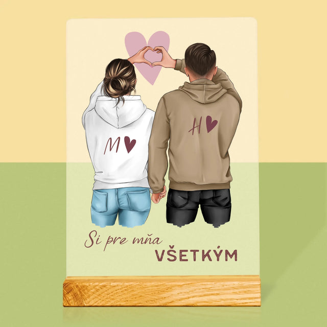 Tvorenie Postavy: Pár Srdce - Tlač Na Akrylové Sklo 