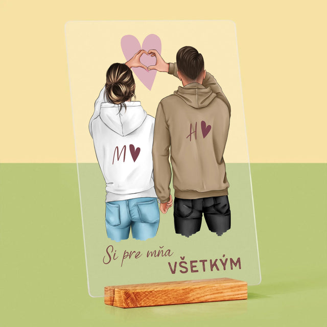 Tvorenie Postavy: Pár Srdce - Tlač Na Akrylové Sklo 