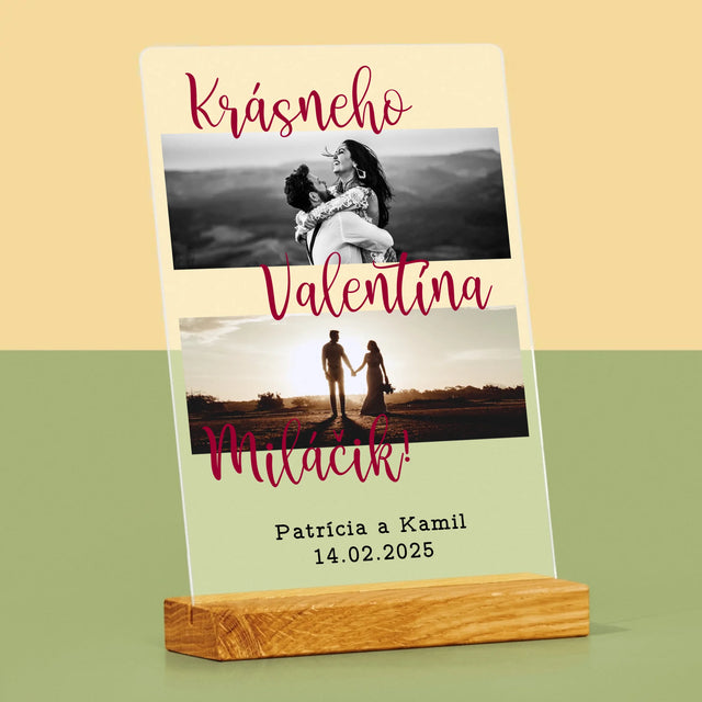Fotokoláž: Krásneho Valentína - Tlač Na Akrylové Sklo 