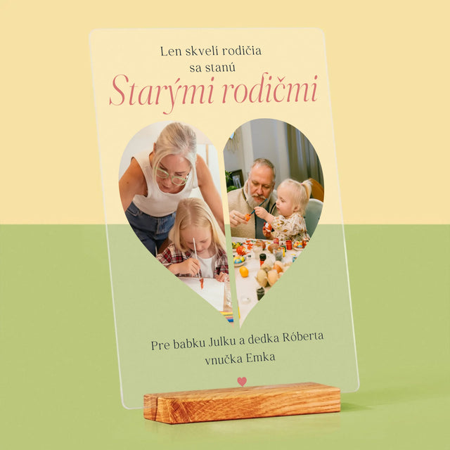 Fotokoláž: Skvelí Rodičia Sa Stanú Starými Rodičmi - Tlač Na Akrylové Sklo 