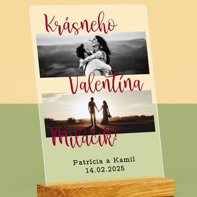 Fotokoláž: Krásneho Valentína - Tlač Na Akrylové Sklo 
