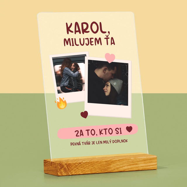 Fotokoláž: Milujem Ťa Za To, Kto Si - Tlač Na Akrylové Sklo 