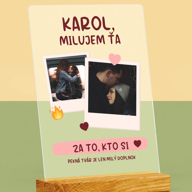 Fotokoláž: Milujem Ťa Za To, Kto Si - Tlač Na Akrylové Sklo 