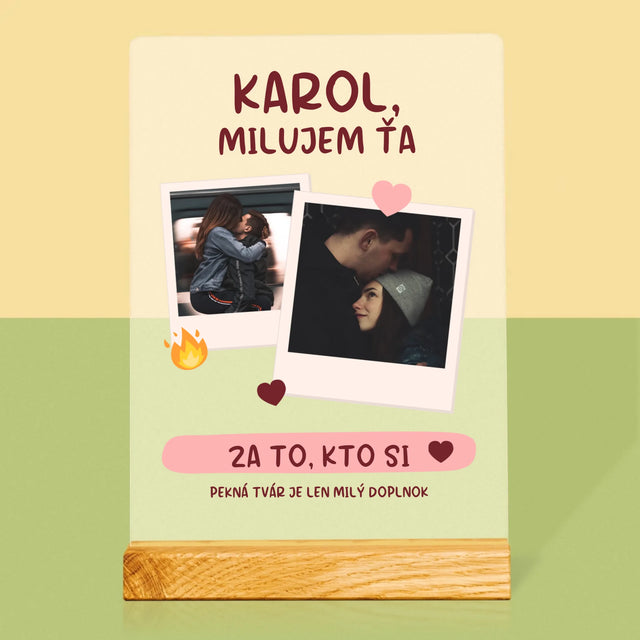 Fotokoláž: Milujem Ťa Za To, Kto Si - Tlač Na Akrylové Sklo 