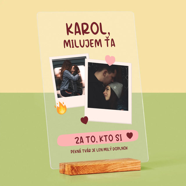 Fotokoláž: Milujem Ťa Za To, Kto Si - Tlač Na Akrylové Sklo 