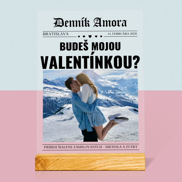 Obálka Časopisu: Valentínske Noviny - Tlač Na Akrylové Sklo 