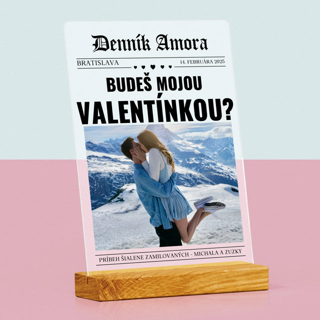 Obálka Časopisu: Valentínske Noviny - Tlač Na Akrylové Sklo 