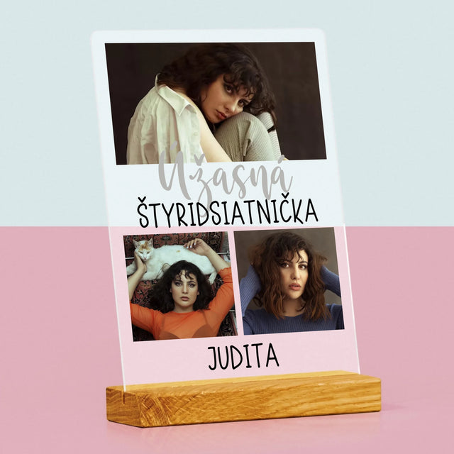 Fotokoláž: Úžasná Štyridsiatnička - Tlač Na Akrylové Sklo 