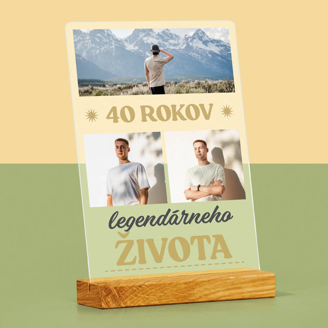 Fotokoláž: 40 Rokov Legendárneho Života - Tlač Na Akrylové Sklo 
