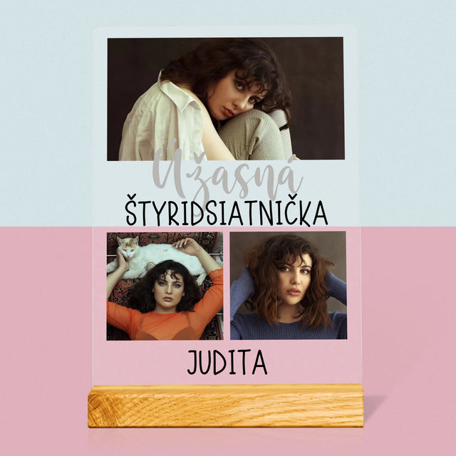 Fotokoláž: Úžasná Štyridsiatnička - Tlač Na Akrylové Sklo 