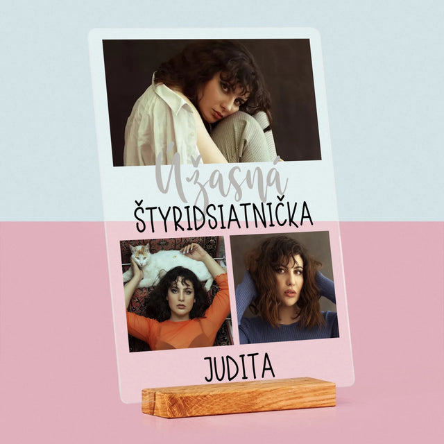 Fotokoláž: Úžasná Štyridsiatnička - Tlač Na Akrylové Sklo 