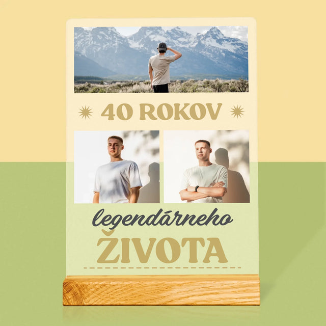 Fotokoláž: 40 Rokov Legendárneho Života - Tlač Na Akrylové Sklo 
